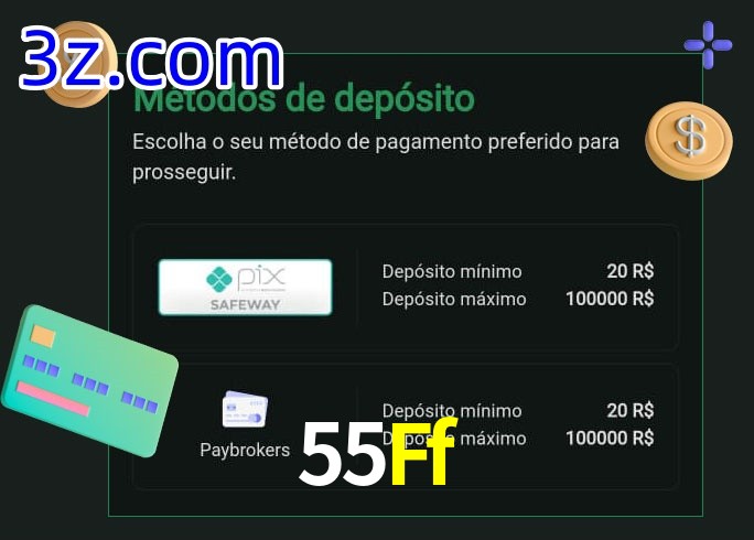O cassino 55Ff oferece uma grande variedade de métodos de pagamento
